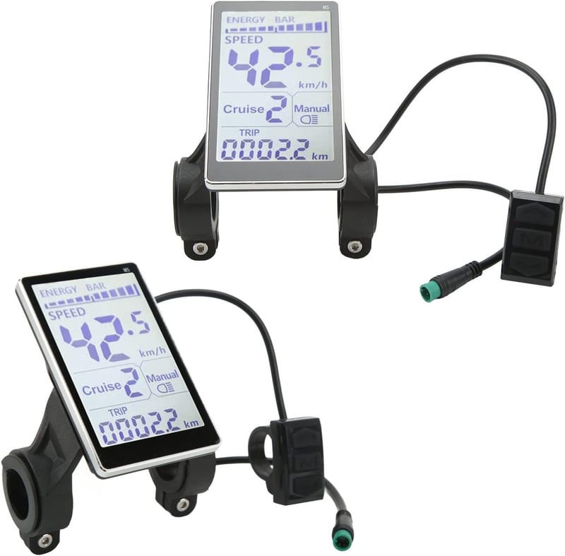 Yosoo univerzális e-bike LCD kijelző, 24-60V, 31,8/22,2mm kormányra