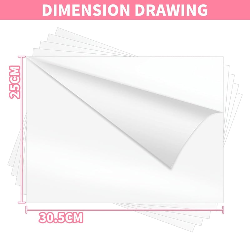 3D Puff Plotterfólia Textilhez - 6db Hőtranszfer Fólia Pólóra, Ruhára (30,5x25 cm)