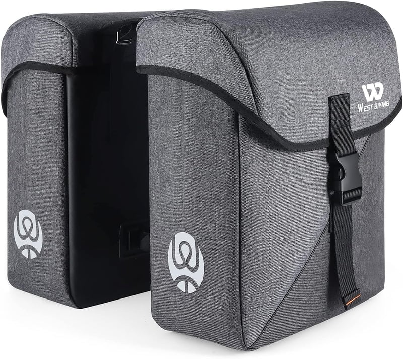 ICOCOPRO Kerékpár Táska 35L - Dupla Csomagtartó Táska Vízálló Esővédővel - 3D Bicikli Táska MTB, Országúti és Elektromos Kerékpárokhoz