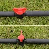 CTRICALVER 4 db Öntözőrendszer Szelep - 16 mm-es Csepegtetőrendszerhez - Vízáramlás Szabályozó és Elzáró Szelep - Fekete Műanyag Csatlakozó 3