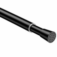 AIZESI Bară telescopică pentru perdea 60-90 cm Lungime Ø 13 mm Neagră, bară pentru fereastră fără găurire, set (Defect: lipsește un capăt la o bară) — set de 1 bucată 2