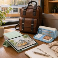 Jegyzetelő iPad-csomag: iPad tok + stylus tolltartó + vízálló irodai hátizsák 1