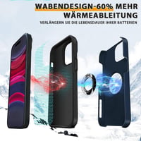 Apple iPhone 14 Pro Sötétkék Mágneses Gyűrűs Szilikon Védőtok 4