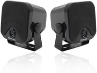 Herdio 100W Vízálló Mini Hangszóró 10,2 cm - Fekete Sztereó Hangrendszer ATV, UTV, Motor, Traktor és Hajó Használatra, Fali Rögzítéssel 1