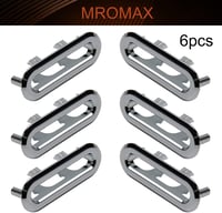 MroMax Mosdó és Mosogató Túlfolyó Fedél Szett - Ovális Ezüst Gyűrű Sapkák Fürdőszobába és Konyhába - 6 db-os Készlet 4