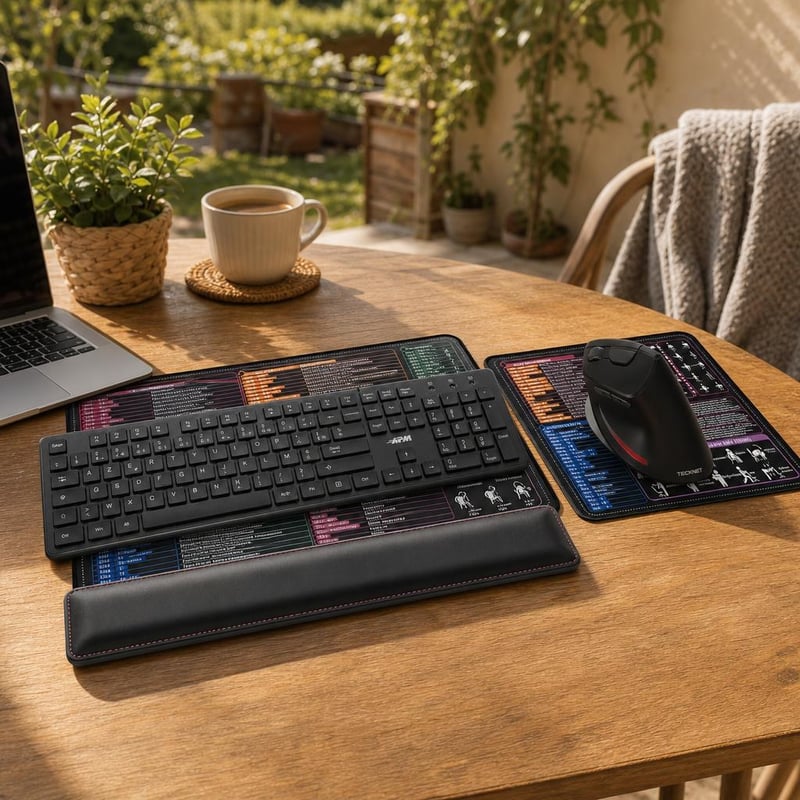 Ergonomikus irodai frissítés: vezeték nélküli AZERTY billentyűzet + vertikális egér + 2 db egérpad