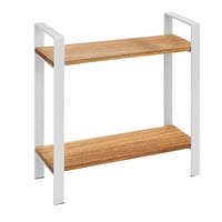 WENKO Louisa kuhinjska polica na 2 kata, drvo akacije i metalni okvir, bijela, 32 x 33 x 11 cm, više — nedostaju pričvrsni elementi (stanje: vidi 2. sliku) 1