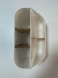 QH-Shop Fehér Fa Íróasztal Rendszerező 5 Rekesszel - Távirányító és Irodaszer Tartó 9