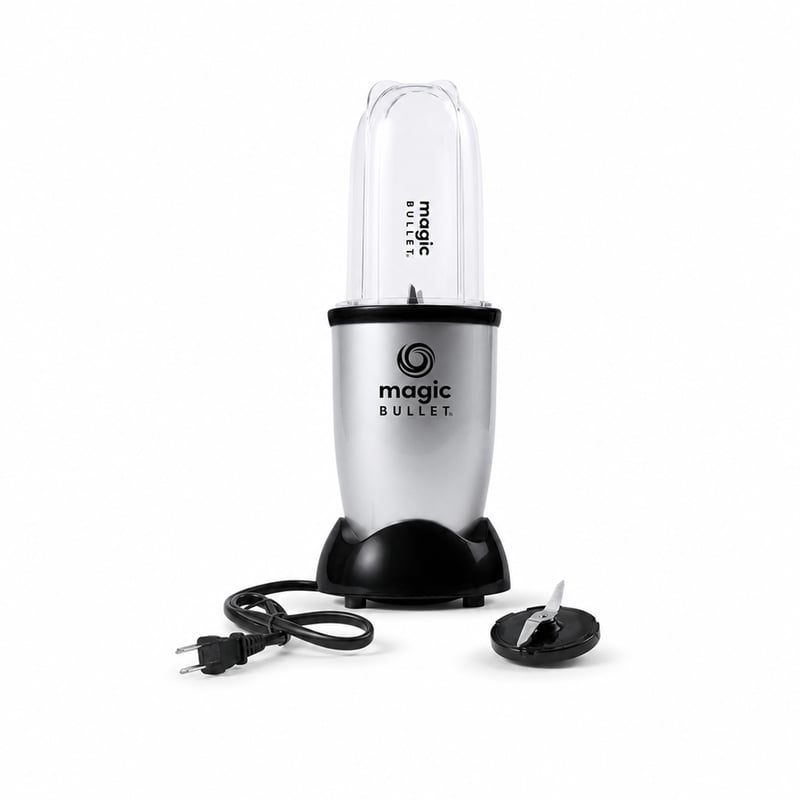 Magic Bullet MBR03 mini blender 200 W sivi 0,5 litara za smoothie — neispravan, za dijelove: slomljena plastična posuda (stanje: vidi 2. sliku)