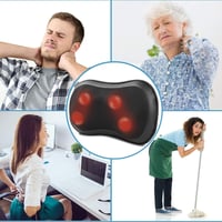 RENPHO Shiatsu Masszázspárna Melegítő Funkcióval, Nyakmasszírozó 3 Sebességgel, 4D Forgó Masszázsfejekkel, Mély Gyúró Masszázs 6