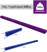 Ejoyous Összecsukható Tornagerenda 220 cm - Hordozható Egyensúlyozó Gerenda Csúszásgátló Gumitalppal Gyerekeknek és Felnőtteknek, Kezdő és P 4