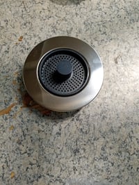 Sită și dop de chiuvetă 3 în 1 din oțel inoxidabil Hibbent, argintiu, pentru diametrul scurgerii de 75-86 mm, pentru chiuvete cu adâncime de peste 28 mm, anti-înfundare 2