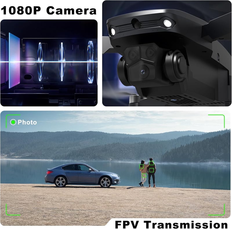 TTROARDS TT19 Összecsukható Drón 1080P HD Kamerával - Kefenélküli Motor, 180° Akadályérzékelés, Szélállóság 4. Szint, Kezdőknek és Felnőttek