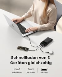 INIU 27000mAh 140W Erős Powerbank MacBook, iPhone, Samsung Kompatibilis 5