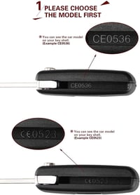 ENERGY 01 Autókulcs Ház Citroen C2-C8 és Peugeot 207-5008 Modellekhez - 3 Gombos Távirányító Tok - Kompatibilis Fiat Ulysse Járművekkel 5