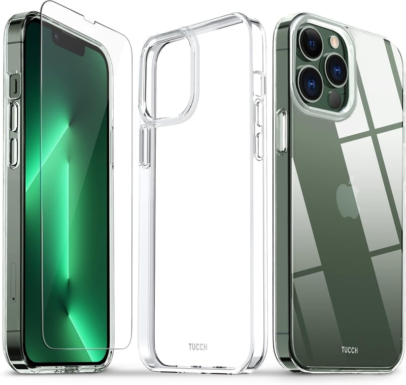 Apple iPhone 13 Pro Max Átlátszó Szilikon Tok Beépített Képernyővédővel