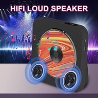Liphier KC-718 Hordozható CD Lejátszó HiFi Hangszórókkal, Bluetooth 5.1, LED Kijelző, Távirányító, Porvédő Borítás, Fekete 6