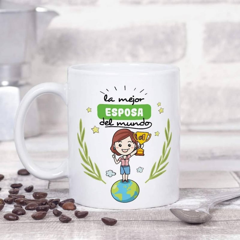MUGFFINS Spanyol Feliratú "Feleség" Bögre - Egyedi Ajándék