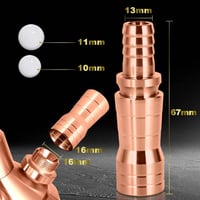 Rozéarany Shisha Tömlő Adapter Szett - Rozsdamentes Acél, 2 db 3