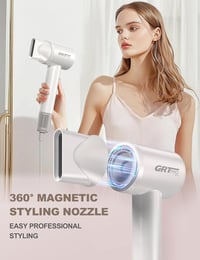 GRT PRO SmartAI-Temp Pro Hajszárító - 2200W, 200 Millió Negatív Ion, 340g Ultrakönnyű, AI Hőmérséklet Szabályozás, Gyorsszárítás, Utazáshoz  7