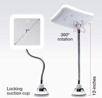 Fancii 10x nagyítós, LED-es, hajlítható kozmetikai tükör - 3 színhőmérséklet, USB töltés 7