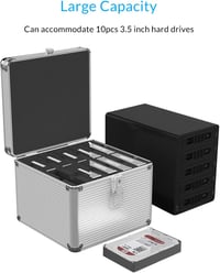 ORICO Alumínium Védőtok 10db 3,5" HDD-hez - Ütés-, Por- és Nedvességálló 2