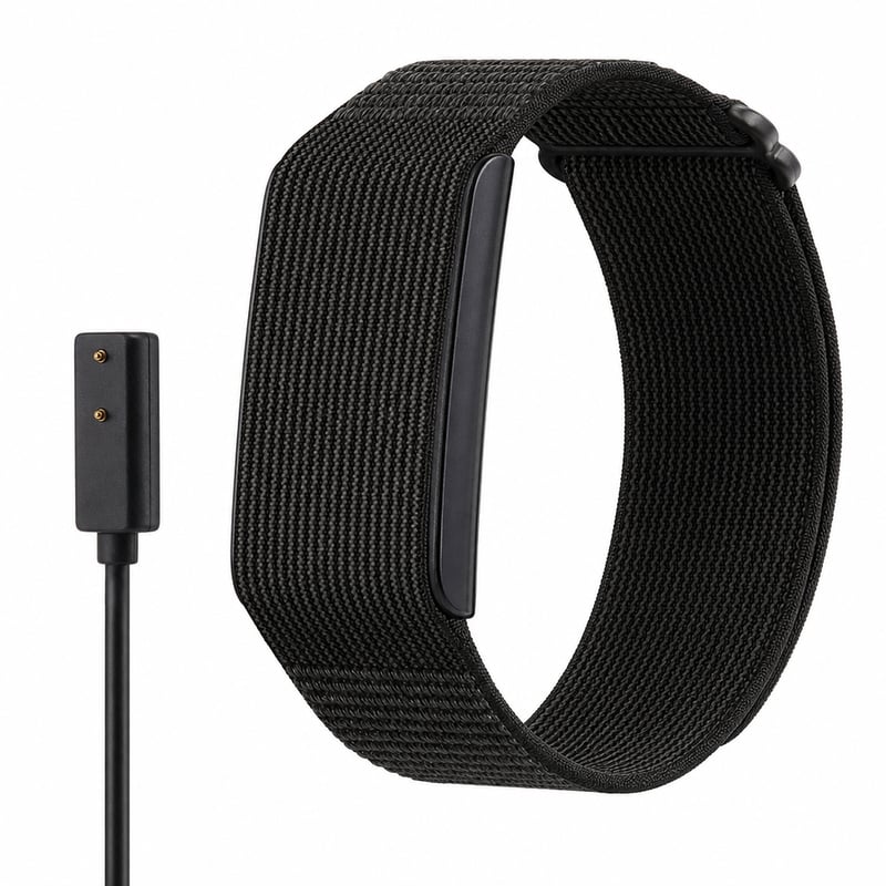 Inteligentný náramok Amazfit Helio Strap, čierny — chybný, na náhradné diely: nenabíja sa a nezapína sa (stav: pozri 2. obrázok)