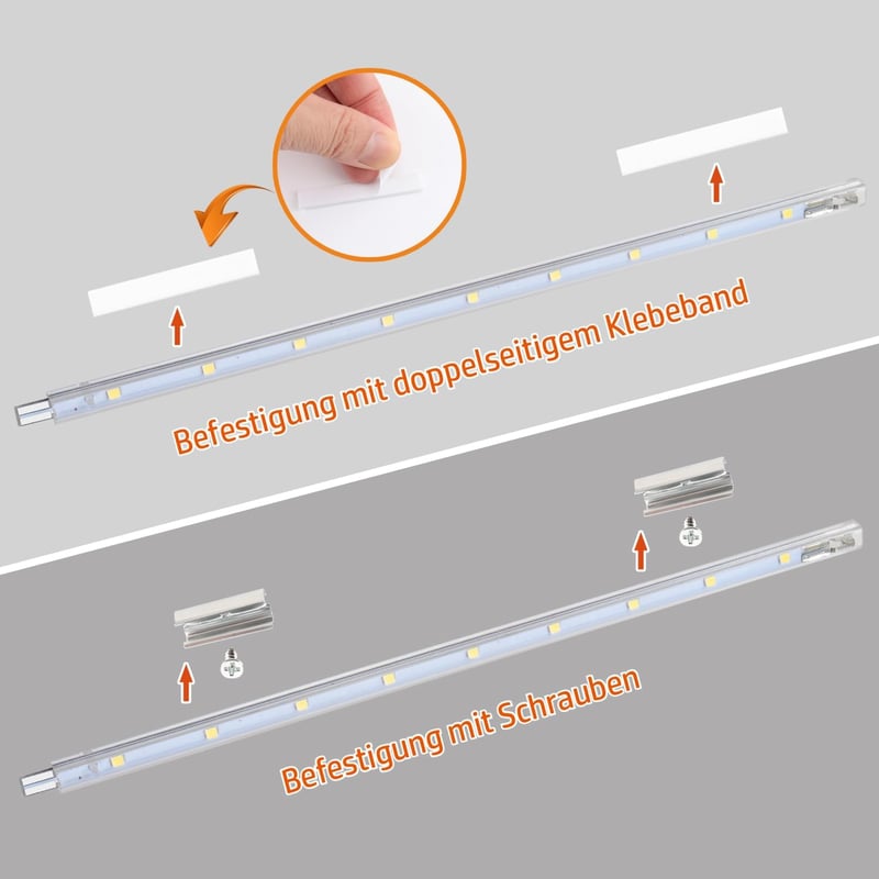 da LIGHT LED Szalagfény Konyhapult Világítás 5W 400lm Hideg Fehér 3x26cm Bővíthető