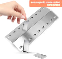 Denmay Univerzális Égőfedél 36,5x12 cm - Rozsdamentes Acél Lángterelő Enders Boston, Chicago, Tepro, Barbecook Brahma Grillekhez - 3 db-os S 3