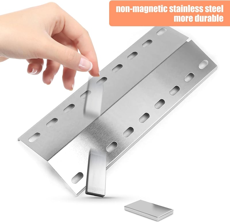Denmay Univerzális Égőfedél 36,5x12 cm - Rozsdamentes Acél Lángterelő Enders Boston, Chicago, Tepro, Barbecook Brahma Grillekhez - 3 db-os S