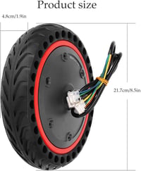 Yungeln 36V 350W Elektromos Roller Motor Tömör Gumiabroncsos Kerékkel - Xiaomi 1S M365 Pro/Pro2/Mi3 Rollerekkel Kompatibilis Alkatrész 2