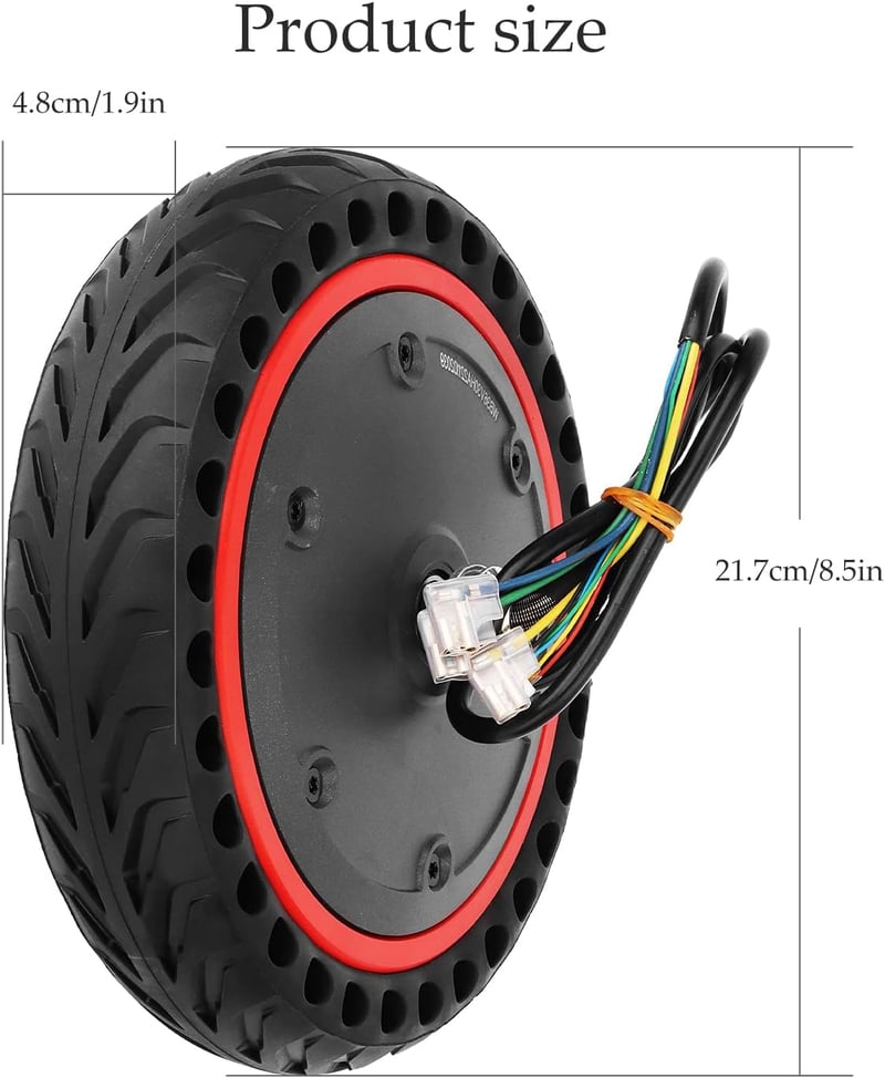 Yungeln 36V 350W Elektromos Roller Motor Tömör Gumiabroncsos Kerékkel - Xiaomi 1S M365 Pro/Pro2/Mi3 Rollerekkel Kompatibilis Alkatrész
