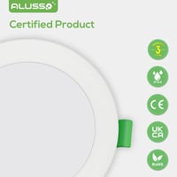ALUSSO Ultra Lapos LED Süllyeszthető Spotlámpa, 7W, Szabályozható, 580lm, 30mm Beépítési Mélység, Választható Színhőmérséklet, Beltéri 7