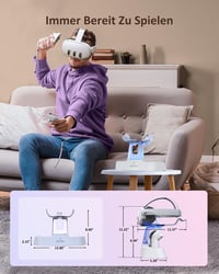 NexiGo LED-es töltőállomás Oculus Quest 3-hoz, Elite pánttal kompatibilis - Fehér 9