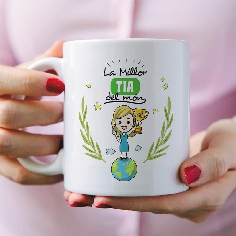 Katalán feliratos MUGFFINS kávésbögre, 350 ml-es űrtartalommal