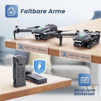 DEERC D70 Összecsukható Drón 720P Kamerával - Gyerekeknek és Kezdőknek, Hosszú Repülési Idő, Mobiltelefon Irányítás, 360° Forgás, Beltéri Ha 6