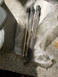 Set de curățenie cu mop și găleată ALANBERG, sistem cu 2 compartimente, set de curățare pentru pardoseală din microfibră, gri, produs utilizat 4