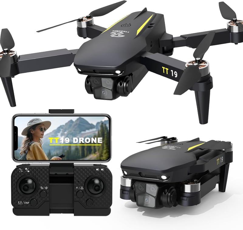 TTROARDS TT19 Drón 1080p Kamerával - 40km/h Sebesség, Egyérintéses Fel/Leszállás, 19 Kefementes Motor, 5G WiFi, Kezdőknek és Felnőtteknek