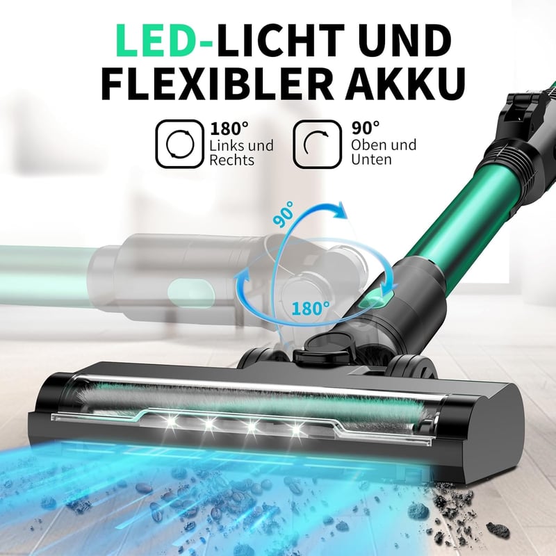 Sanfnz 45000Pa Akkumulátoros Porszívó 550W LED Kijelzővel, 65 Perc Üzemidő