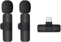 Zebbyee 2 az 1-ben vezeték nélküli csíptetős mikrofon Type-C/Android, zajszűrős, vlogokhoz, fekete 1