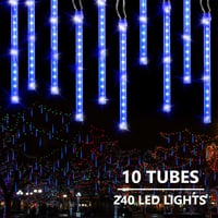 Joomer 240 LED-es Kék Meteoreső Fényfüzér, 30cm, Kültéri Vízálló Karácsonyi Dekoráció 1