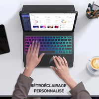 Earto iPad Pro 12.9 Bluetooth billentyűzet, 7 színű háttérvilágítás, érintőpaddal 7