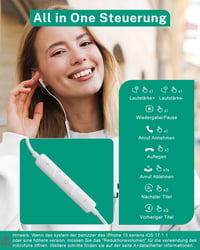 USB C Fülhallgató Samsung Galaxy S24 S23 Ultra A35 S25 iPhone 15 16 Pro Pixel 8 Xiaomi 14 Készülékekhez - HiFi Sztereó Vezetékes In-Ear Head 2