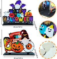 Ijesztő Halloween Tök és Boo Ajtódísz Szett - 2 db-os Dekoráció 2