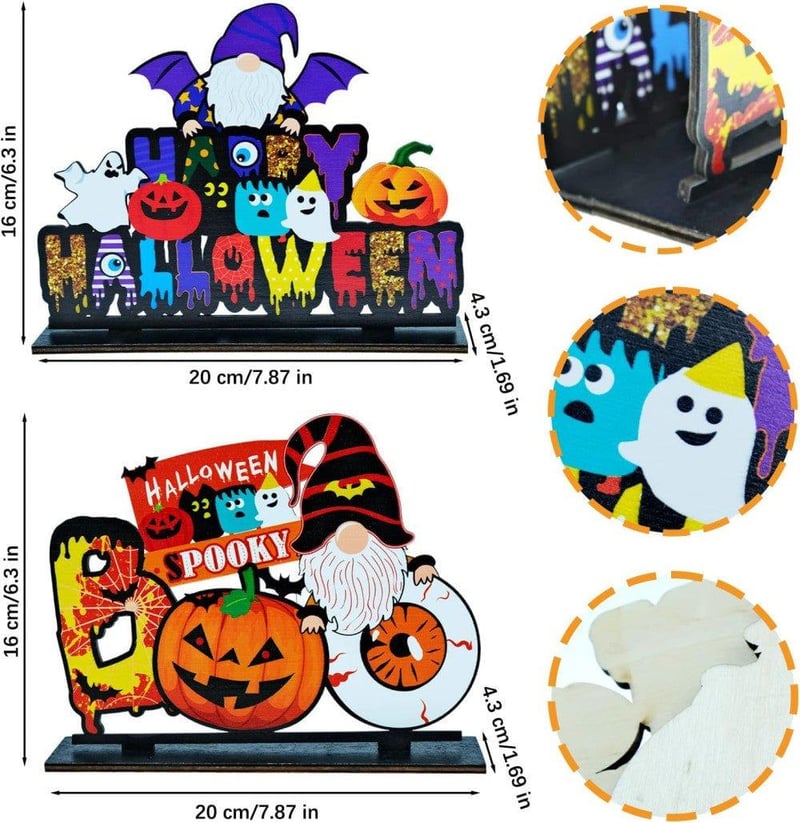 Ijesztő Halloween Tök és Boo Ajtódísz Szett - 2 db-os Dekoráció