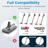 ASUNCELL 3900 mAh V11 Akkumulátor Dyson SV14 Porszívókhoz - 25,2V Csavaros Telepítésű Csereakku Absolute Complete Fluffy Vezeték Nélküli Mod 3