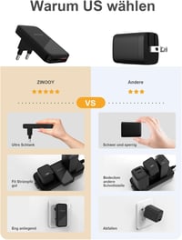 Zinooy 35W USB C Töltő, Lapos Fali Adapter iPhone 11/12/13/15 Pro Max és Samsung Galaxy Készülékekhez, Ultravékony PD Gyorstöltő 4