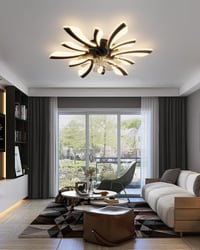 YUNLONG 78 cm Fekete Mennyezeti Ventilátor LED Világítással - Távirányítós, Szabályozható, 6 Sebességes, Csendes DC Motor, Nappali és Hálósz 7