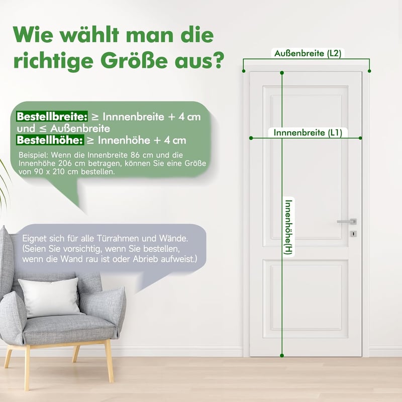 Sekey Mágneses Szúnyogháló Erkélyajtóra 160x230 cm - Fúrás Nélkül Felszerelhető, Méretre Vágható Rovarháló Ajtófüggöny Fekete
