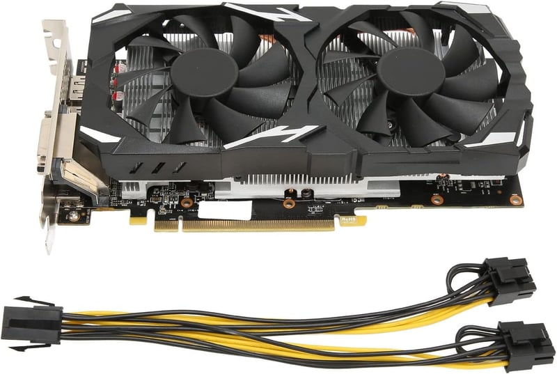 VBESTLIFE RX580 8GB GDDR5 Gamer Videokártya, Dual Fan, 4K 60Hz